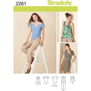 Simplicity‎ Sewing Pattern 2261 Top Pants Skirt Misses Size 6-14